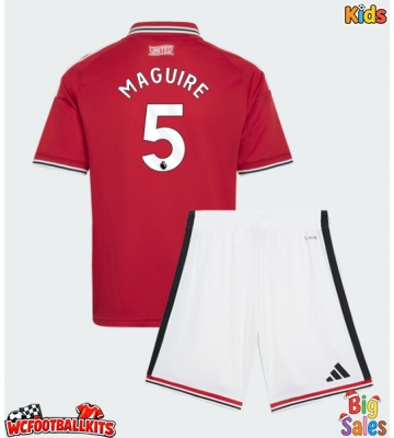 Manchester United Harry Maguire #5 Replica Home Stadium Kit for Kids 2026-27 Short Sleeve (+ pants)